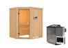 Sauna FAURIN (Eckeinstieg)  / kein Dachkranz / Ofen 9 kW Bio externe Strg easy