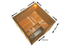 Sauna ARVIKA  (Fronteinstieg) / kein Dachkranz / inkl. Ofen 9 kW integr. Strg
