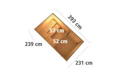 Karibu Saunahaus TOPGARDEN 5 / SUVA 3 terragrau/ ohne Ofen / *AKTION*