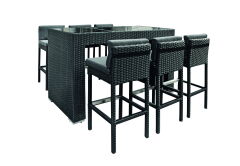 Tuindeco Barset Baltimore Polyrattan schwarz