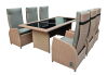 Tuindeco Loungegarnitur Loungeset Dinnerset Lexington, Polyrattan hellbraun