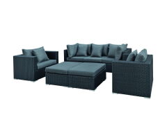 Tuindeco Loungegarnitur Loungeset Bakersfield, Polyrattan...
