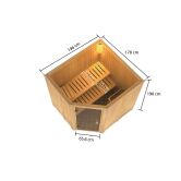 Sauna BODO (Eckeinstieg)  / kein Dachkranz / ohne Ofen