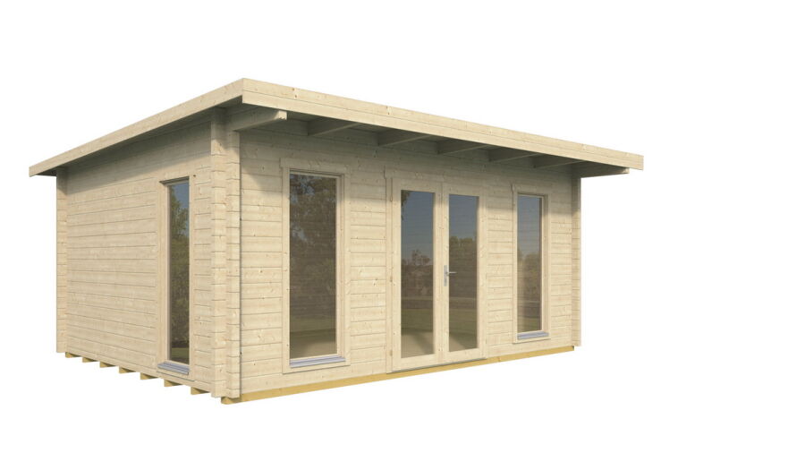 Gartenhaus JASPER 539x419 cm ISO (A); 70 mm Bohlen; inkl. Boden