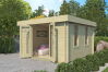 Gartenhaus FABIAN 370 x 370 cm (L); 40 mm Doppelnut; inklusive Boden; ISO Verglasung