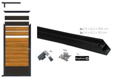 MIX&MATCH Tür 90x180cm Rahmen ALU-anthrazit...