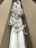 4 x 4 Meter Dachrinnenset 65 mm weiß halbrund...