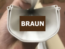 2 x 2 Meter Verlängerung Dachrinnenset 65 mm braun...