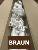4 x 4 Meter Dachrinnenset 65 mm braun halbrund (für...