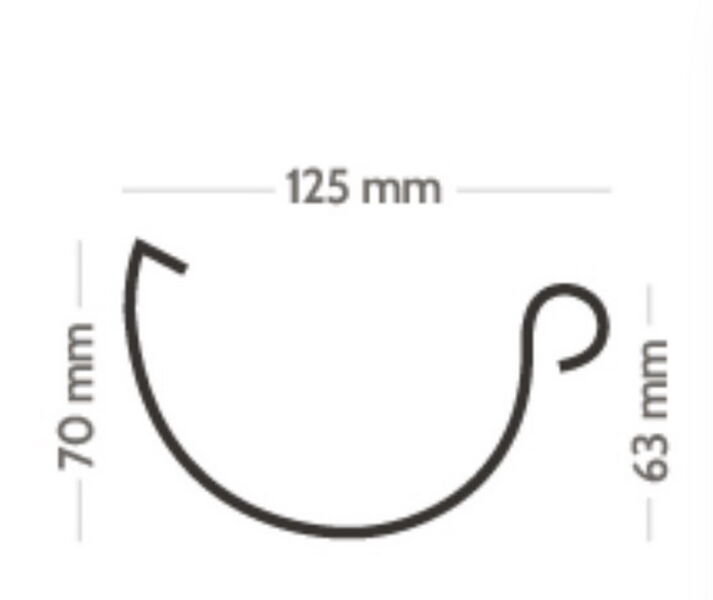 4 x 2 Meter Verlängerung Dachrinnenset 100 mm braun halbrund