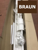 4 x 2 Meter Verlängerung Dachrinnenset 100 mm braun...