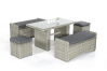 Sitzgruppe Lounge "Tahoe"grey-white Alu/Kunststoffgeflecht inkl. Kissen