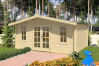 Gartenhaus NELE 7, 496x396 cm, 40 oder 44 mm Doppelnut - Echtglas oder ISO-Glas