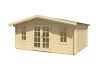 Gartenhaus NELE 7, 496x396 cm, 40 oder 44 mm Doppelnut - Echtglas oder ISO-Glas