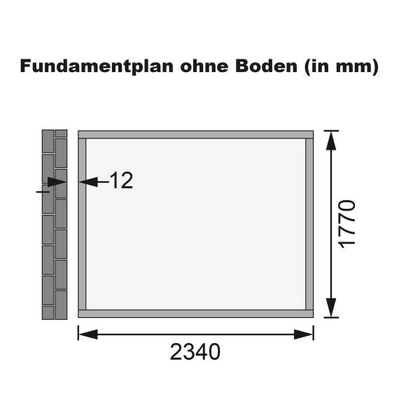 Karibu Gartenhaus BOMLITZ 2 terragrau