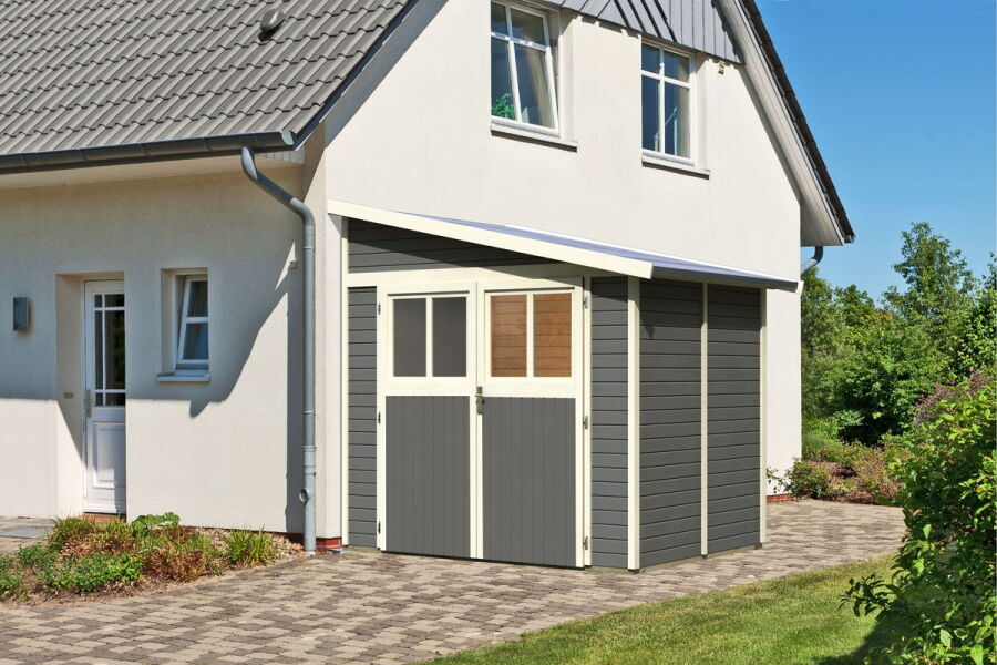 Karibu Gartenhaus BOMLITZ 2 terragrau