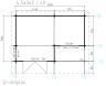 Gartenhaus ANE 450x300 cm; 40mm Doppelnut; ISO-Glas; ohne Boden; naturbelassen