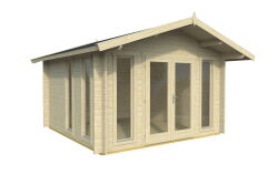 Gartenhaus ADELE 350x350 cm; 40mm Doppelnut; ISO-Glas;...