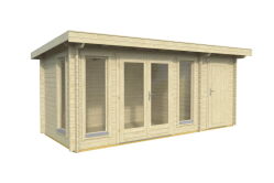 Gartenhaus MILFORD 508x208 cm; 40mm Doppelnut; ISO-Glas;...