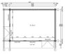 Gartenhaus SARAH; 660x480 cm ISO (A); 70 mm Doppelnut; inkl. Boden und Terrasse