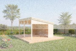 Gartenhaus NOVA 17,8 m2 OHNE Schiebelemente und...