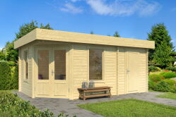 Gartenhaus SALERNO 534x350 cm ISO (A), 44 mm Doppelnut,...