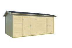 Gartenhaus TUVALU XL, 500x300 cm, 28mm Bohlen, 2 Räume