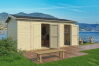 Gartenhaus TUVALU XL, 500x300 cm, 28mm Bohlen, 2 Räume
