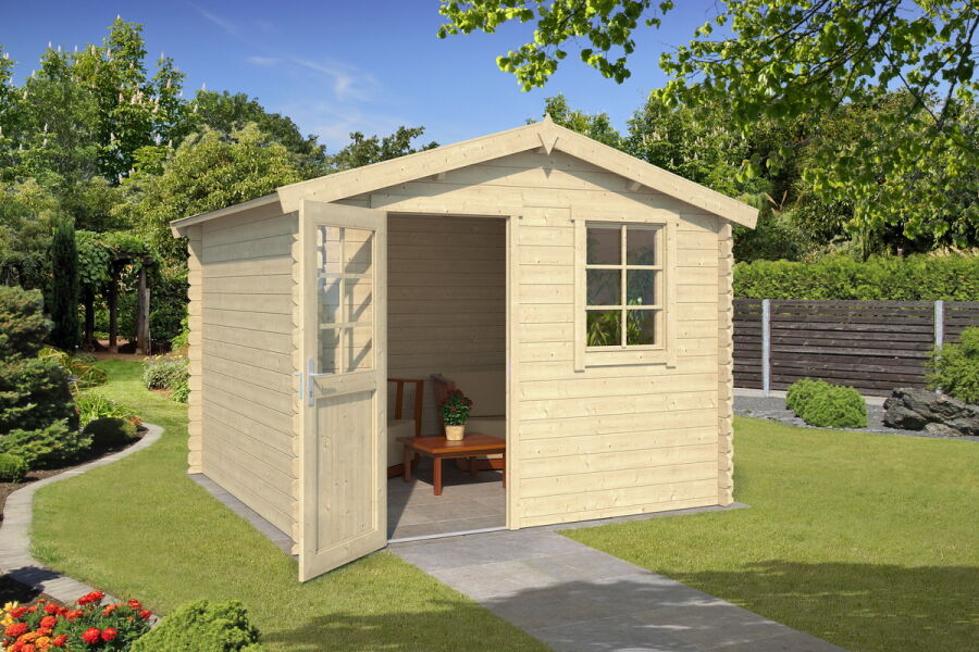 Gartenhaus NINA 275; 275 x 275 cm; 28 mm Blockbohlen
