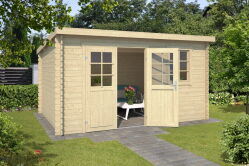 Gartenhaus AMIRA 275; 380 x 275 cm; 28 mm Blockbohlen