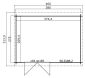 Gartenhaus AMIRA 275; 380 x 275 cm; 28 mm Blockbohlen