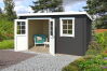 Gartenhaus AMIRA 230  380 x 230 cm, 28 mm, natur / farbig