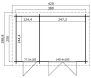 Gartenhaus BELMONT 1 - 380x250 cm, 28mm natur / farbig