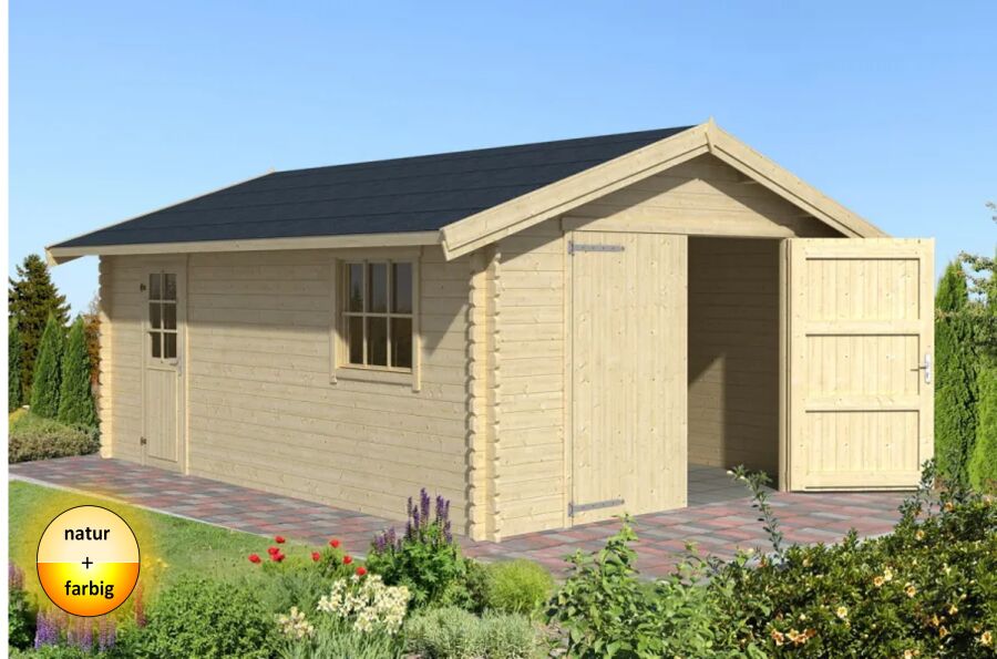 Garage YARIK 540 - 380x540 cm, 40mm, natur / farbig