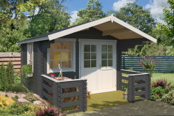 Gartenhaus LOLA 2, 320x320 + 150 cm, inkl. Boden, CARBON GRAU lackiert