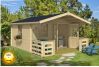 Gartenhaus LUNA 2 - 380x380 + 150 cm, 28 mm, natur / farbig