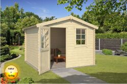 Gartenhaus NINA 275 - 275 x 275 cm, 28 mm,  natur / farbig