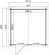 Gartenhaus NINA 275; 275 x 275 cm; 28 mm Blockbohlen, ohne Boden, CARBON GRAU lackiert