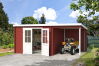 Gartenhaus TAMPA; 292x501 cm; 28mm; 200 cm Schleppdach, ohne Boden, SCHWEDENROT lackiert
