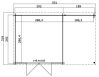 Gartenhaus TAMPA; 292x501 cm; 28mm; 200 cm Schleppdach, ohne Boden, SCHWEDENROT lackiert