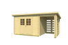 Gartenhaus LYON 2, 300x250 + 160cm Schleppdach (A), 28mm Blockbohlen, inkl.Fußboden
