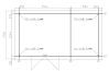 Gartenhaus LYON 2, 300x250 + 160cm Schleppdach (A), 28mm Blockbohlen, inkl.Fußboden
