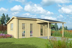 Gartenhaus EUGENIA 580x448 cm (A); 44 mm Doppelnut; ISO;...