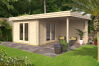 Gartenhaus BERTA 637 x 360 cm (A); 44 mm Doppelnut; ISO; inkl Boden