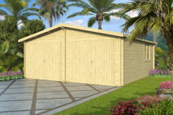 Topgarden Doppelgarage 600 x 600 cm (A); 44 mm Doppelnut,...