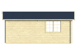 Topgarden Doppelgarage 600 x 600 cm (A); 44 mm Doppelnut, Satteldach, mit Holztor