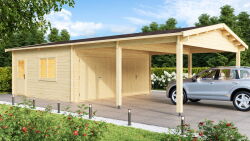 Topgarden Doppelgarage mit Carport 595 x 1069 cm (A); 44...