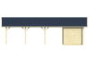 Topgarden Gartenhaus Carport 423 x 867 cm (A); 44 mm Doppelnut, Satteldach