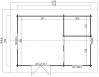Gartenhaus CAROLINE 575x390 cm; 40mm Doppelnut; Schlafboden+Fussboden / GOLD Variante