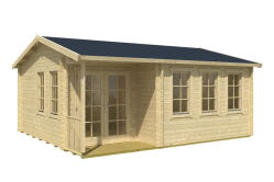 Gartenhaus SRI LANKA 580x500  cm; 44mm Doppelnut; Boden,...